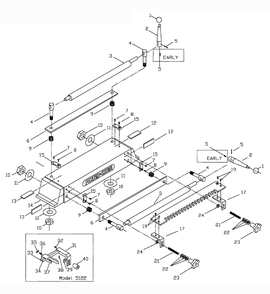 Fig-0 Diagram and Parts List for 7216  Porter Cable Dovetail Machine